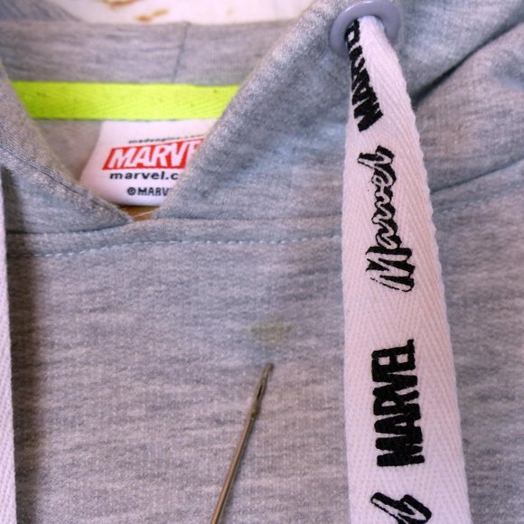 Mad Engine Marvel Comics Character Fleece Hoodie Sweater Youth Kid XL Gray Black - Picture 8 of 13